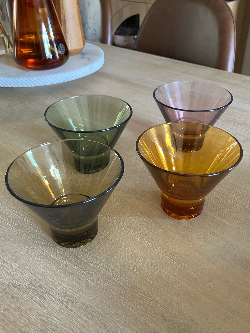 Acrylic Martini Stemless Glasses - Set of 4